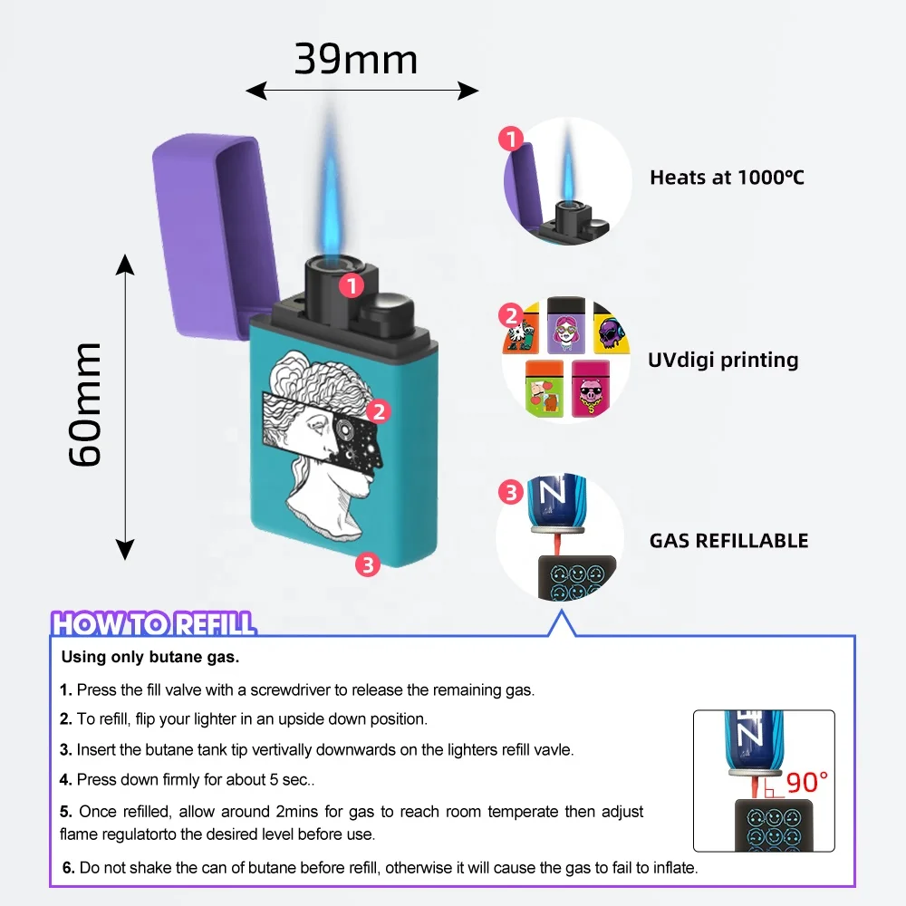 ZENGAZ ZL-30 - Novelty Jet Flame Gas Skull Torch Lighter