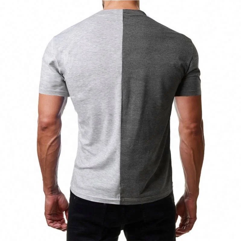 black and white split t shirt