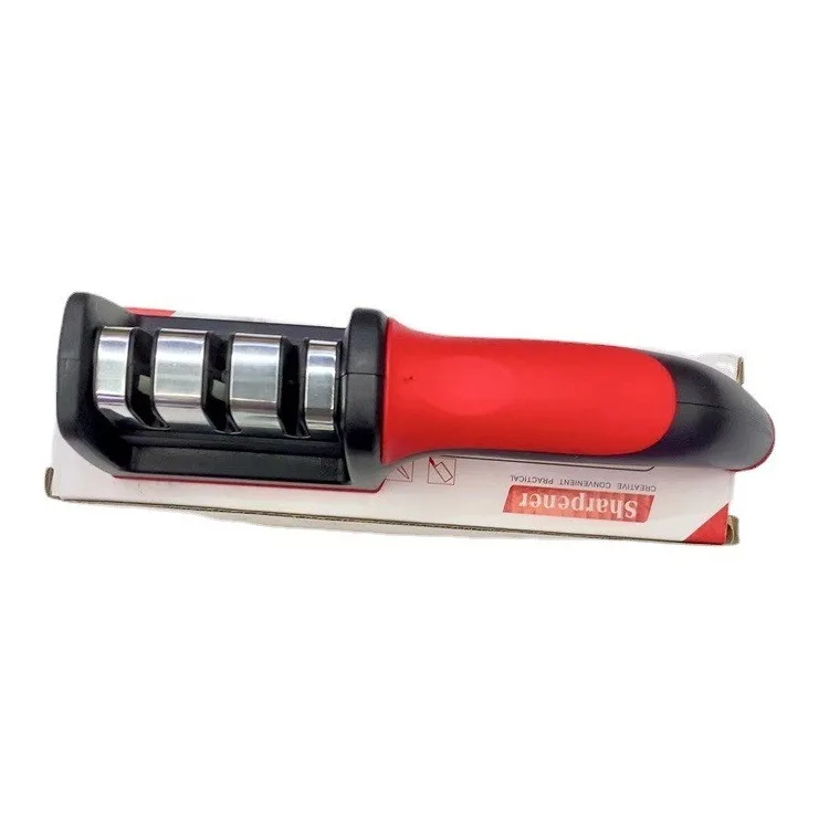 3 in 1 Manual Knife Sharpening Kitchen Accessories Professional 4 Stage Manual Kitchen Knives Rolling Sharpening Tool
