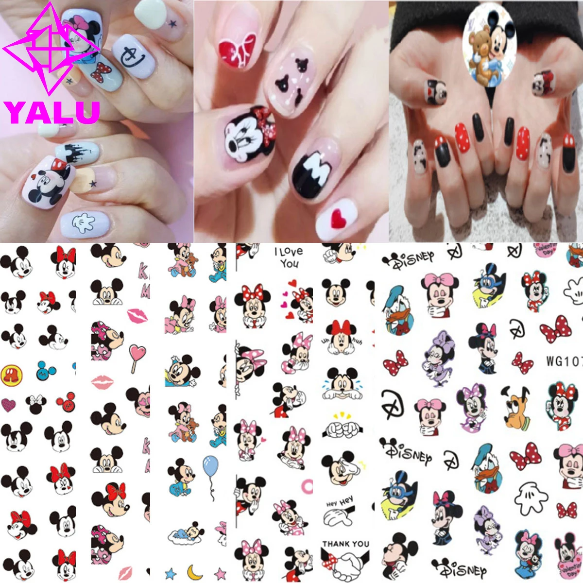 Mickey Mouse Inspired Nail Art | nailsbyhoneycrunch321