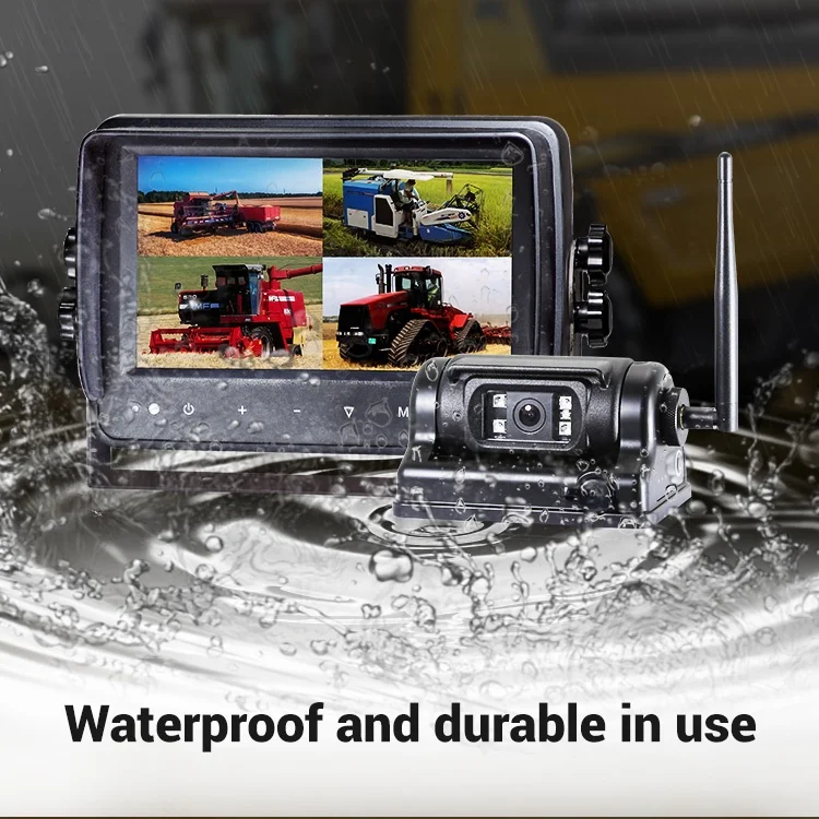 STONKAM Wireless Reverse Reversing Camera With Split Screen Waterproof 7 Inch Wireless Car HD Monitor for Bus Truck Camera