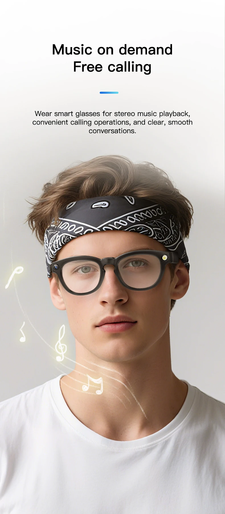 SANVNET Q8 Smart AI Glasses 8MP Camera Photo Video Recording Translation Automatic Color-changing Lenses Smart Wearable Headset