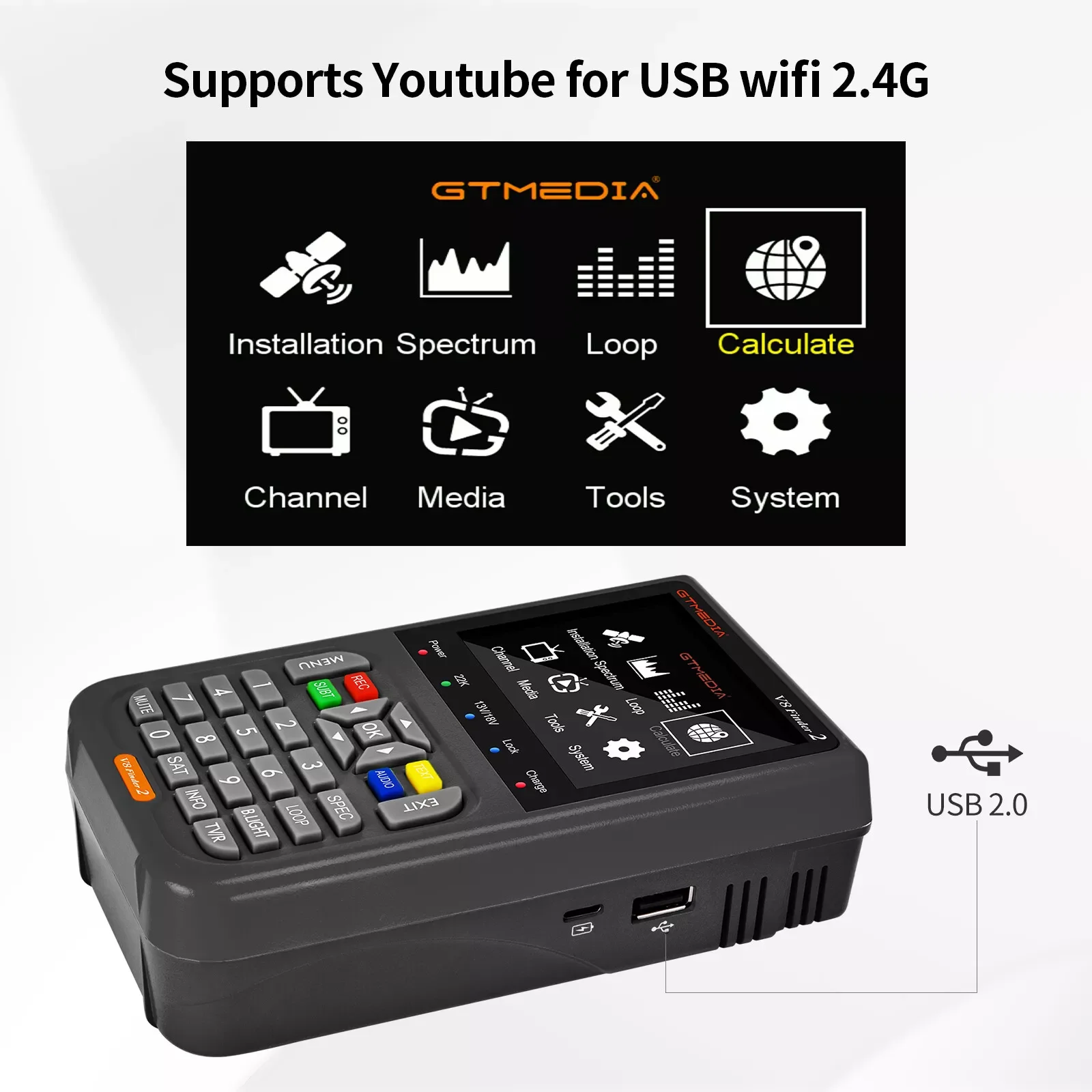 Bulk Order V8 Finder2 Digital Satellite Finder Antenna 3.5 Inch HD LCD TV Receiver with LNB 12-Month Warranty