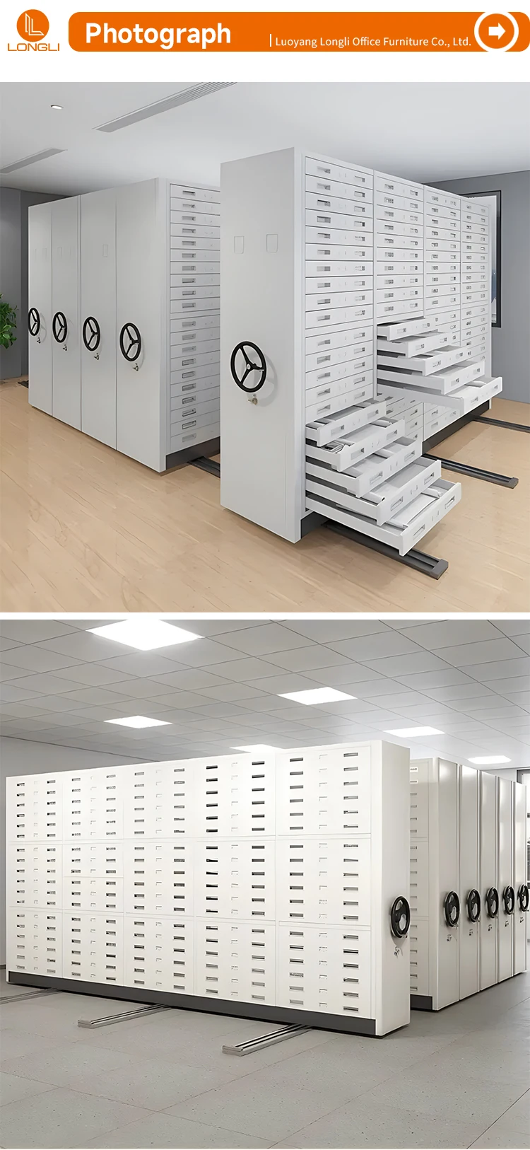 High Density Mobile Shelving Archive Compactor Bulk Filing
