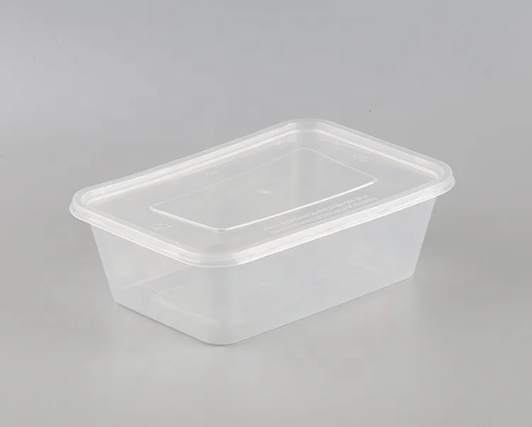 50pcs] 650/750/1000/1500ml Square Microwavable PP Container with LID/Plastic  Food Lunch Box/Kotak