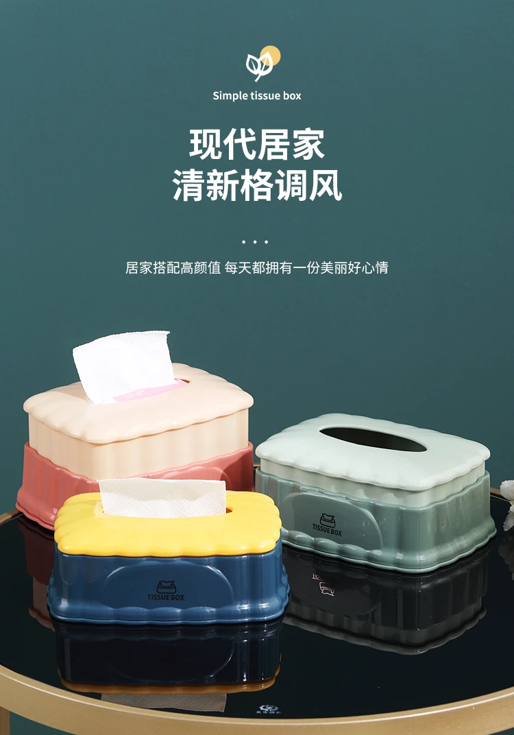 China Factory Promotion Square Customized Plastic Paper Car Tissue Box ...