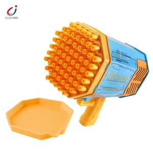 Chengji Automatic Flashing Rocket Launcher Bubble Gun Outdoor Games Shooting Rocket Launcher Bubble Machines Kids