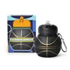Taza de baloncesto plegable de silicona de 550 ml negra