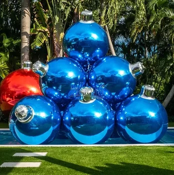New Decoration Christmas Inflatable Balloon 2ft Mirror Ball Inflatable Stage Hang Up Reflective Balls