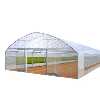 High Strength Commercial Agricultural Poly Arch Green House Tomato Plastic Film Greenhouse For Sale