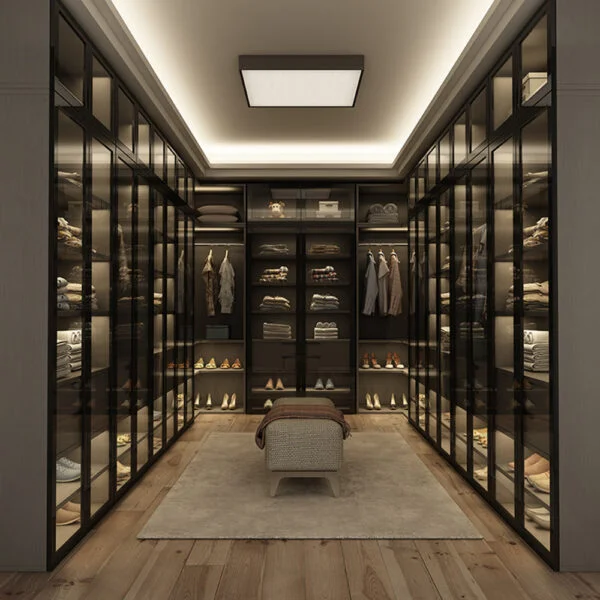 2024 Contemporary Design Walk-in Wardrobe Custom Wooden Bedroom Closet