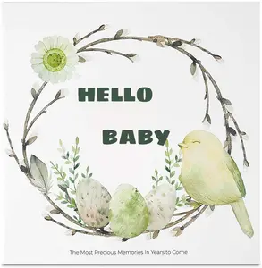 First Year Baby Memory Book Photo Album Guest Book & Scrapbook Journal for Newborns Paper & Paperboard Printing for Girls & Boys