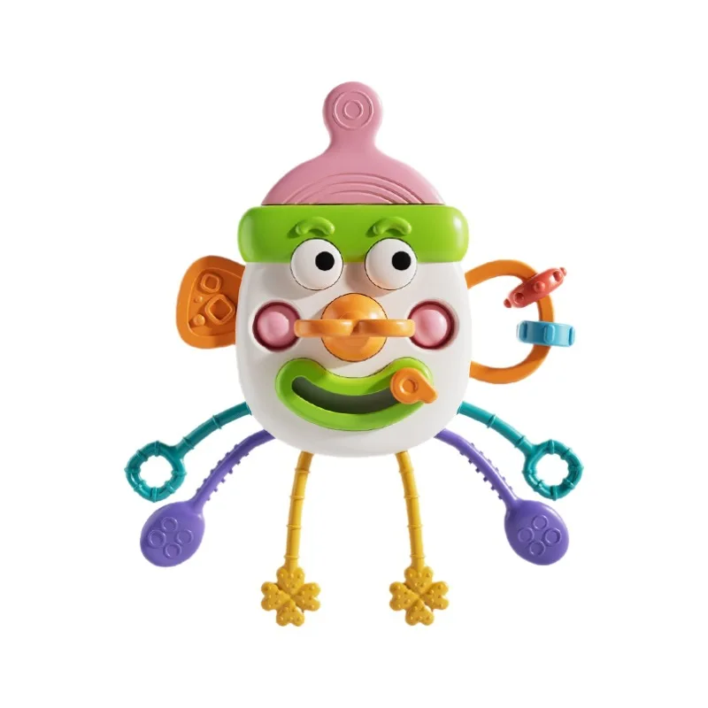 Flying Saucer Baby Rattle Pull String Toy Educational Sensory Teether ...
