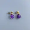 Orecchini in oro e charoite