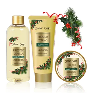 OEM ODM Private Label Body Care Set Hydrating Shower Gel Lotion Vanilla Shea Butter Hyaluronic Acid for Jojoba Oil Herbal Face