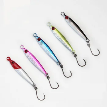 Cheery Mini Jig Fishing Lure 3G 5G Spinnerbait Spoon Small Metal Ice Fishing Jigs for Trout Bass Made of Durable Silicone – Soft Lure – view 2