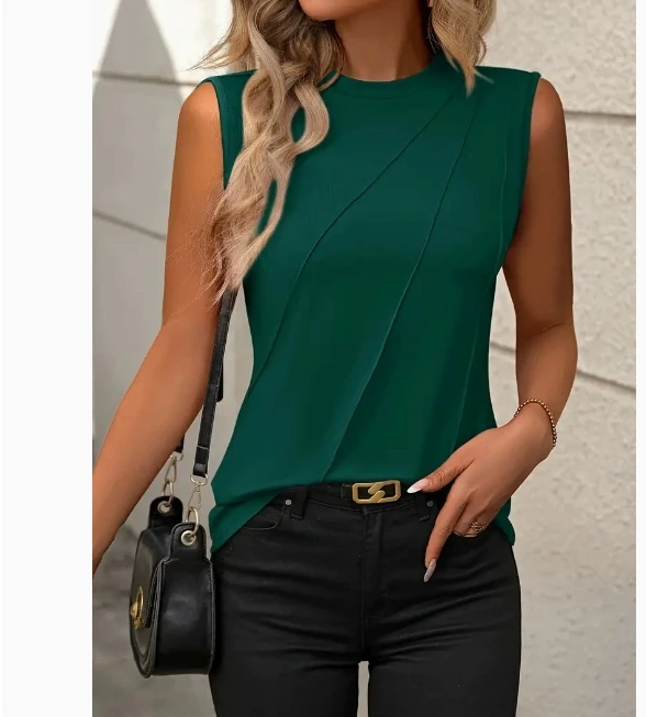 2025 Women's Fashion Summer Spring T-Shirt New Solid Color