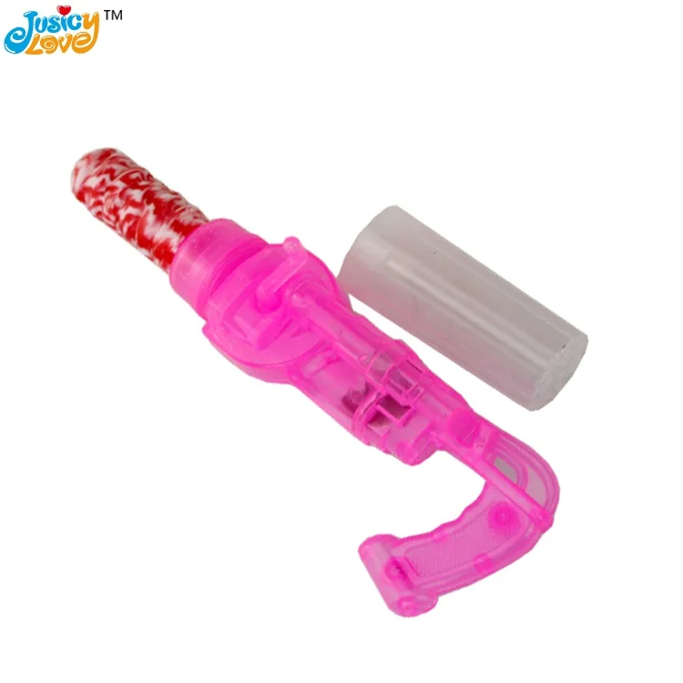 High-quality Light up Shaking Rotating Toy Candy Gatlin Pistol Toys Lollipop Candy