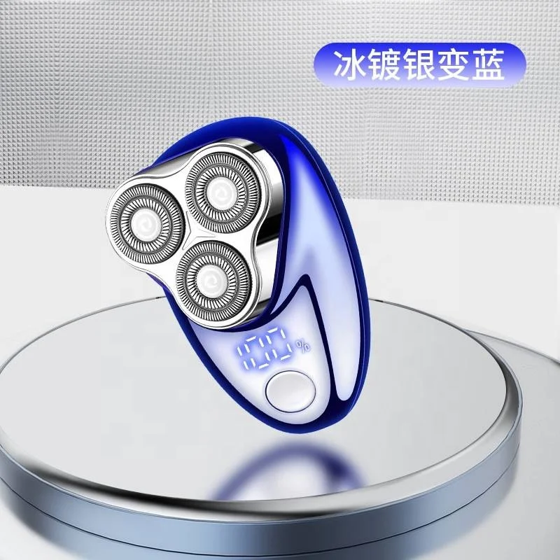 Multifunction Power Triple Blade Rotary Shaver Private Label Japanese 3 Head Men Cheap Dry Mini Electric Shaver