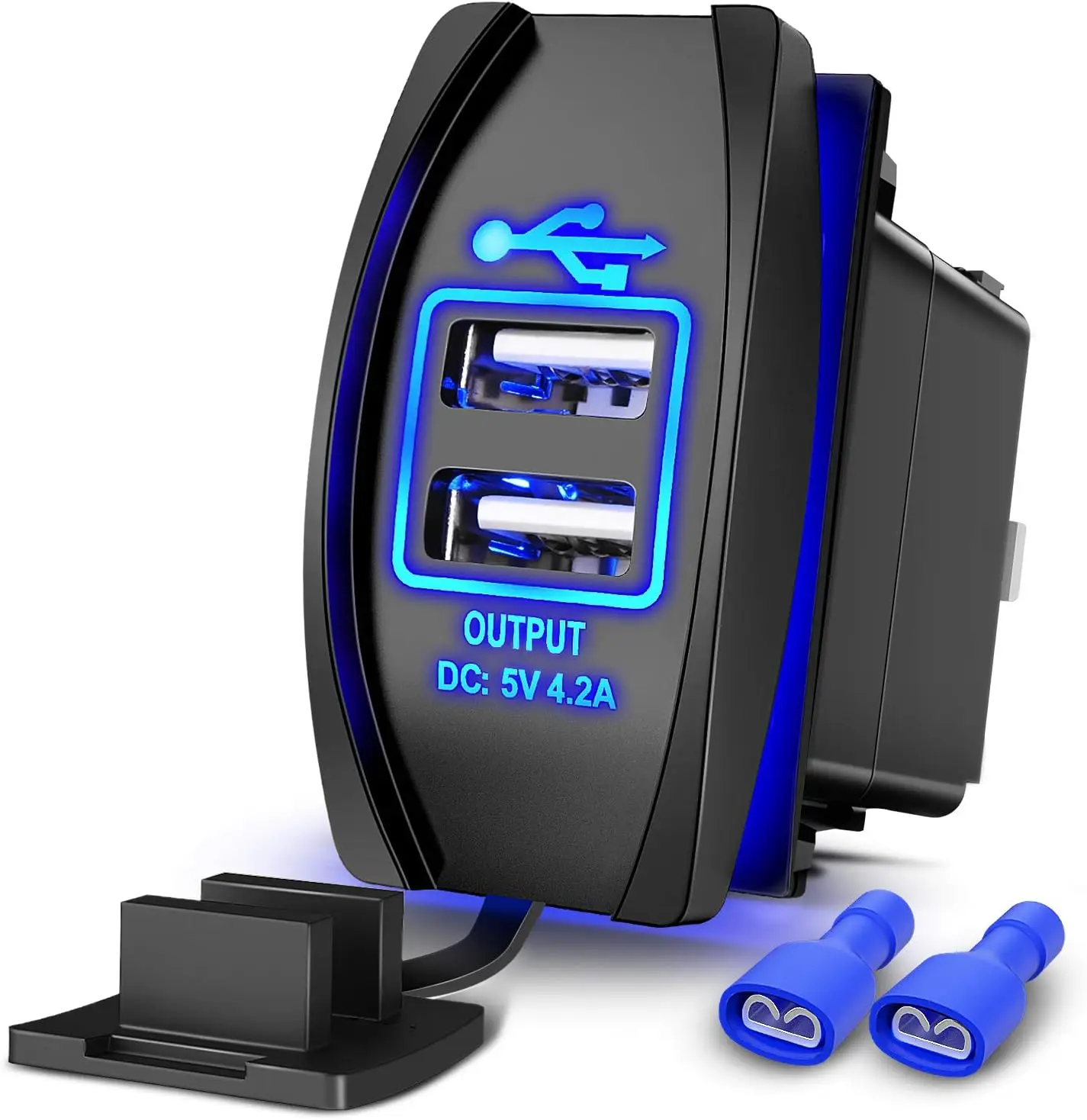 12V/24V対応 ダッシュボード内蔵型 デュアルUSBポート充電器 電源
