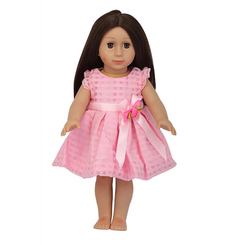 Изысканная вечерняя юбка принцессы с американской куклой, модель Amazon Hot18-inch, обувь из ПУ кожи, аксессуары, очки