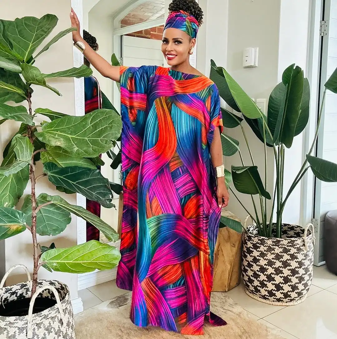 african print casual dresses BELLA African Print Women's Dress (Hi-Low)