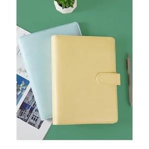 Custom Journal Agenda Pu Leather Cover Notebook A6 2026 Planner Budget Binder with Cash Envelopes