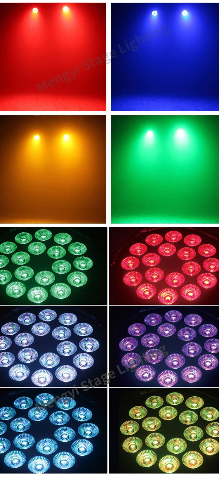 2023 Factory Wholesale Led Stage Lighting 18pcs 12w Dmx512 Stage Rgbw