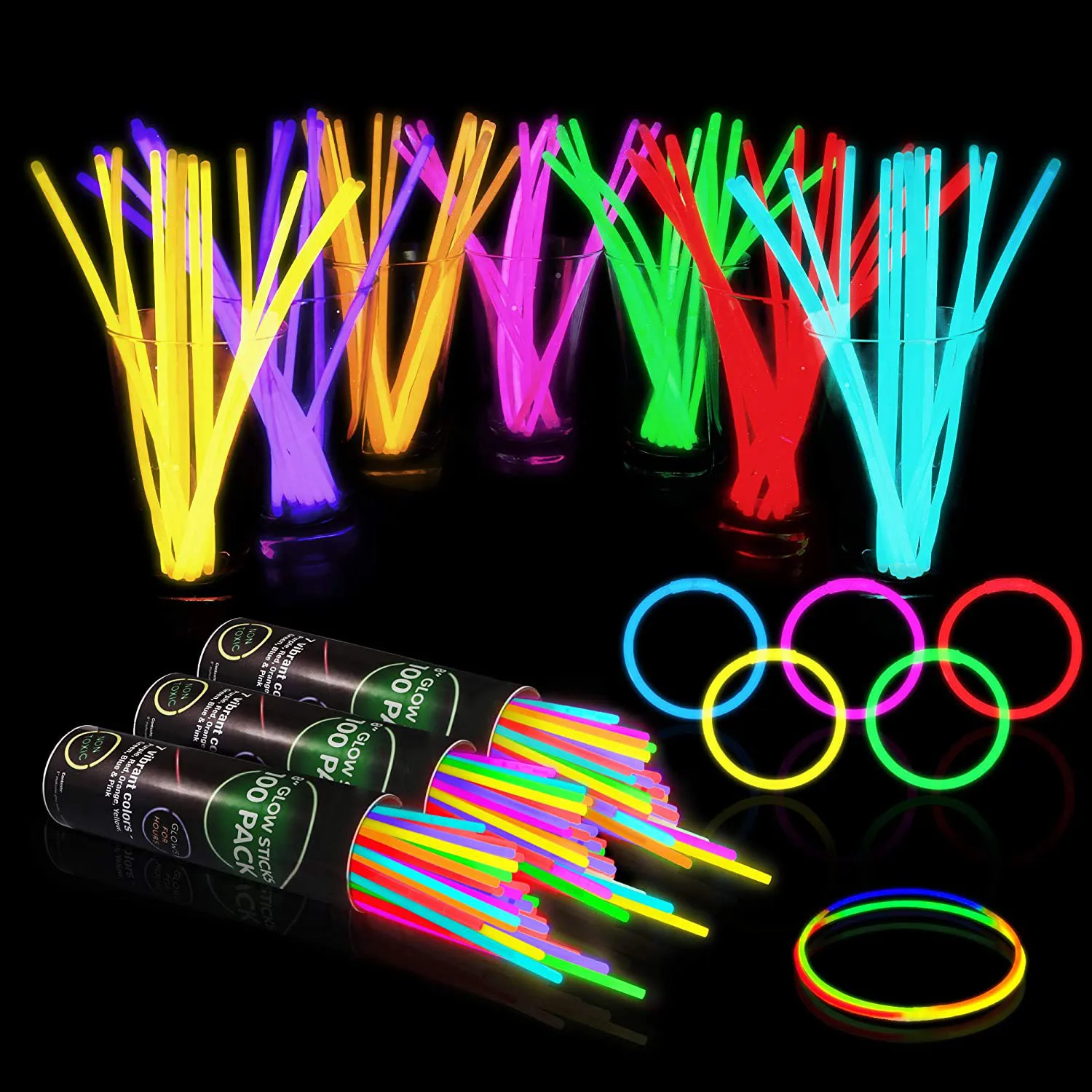 Party Supplies - 300 Glow Sticks Bulk 