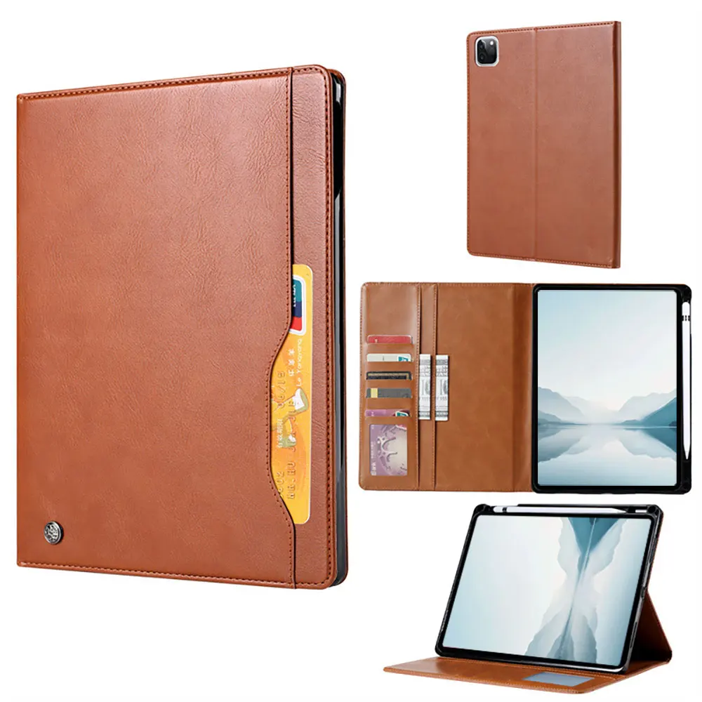 Laudtec Pu Leather Tablet Case For Ipad Pro13 2024 Book Style New Design Protective Cover Pencil Slot Auto Sleep/Wake Pbk320