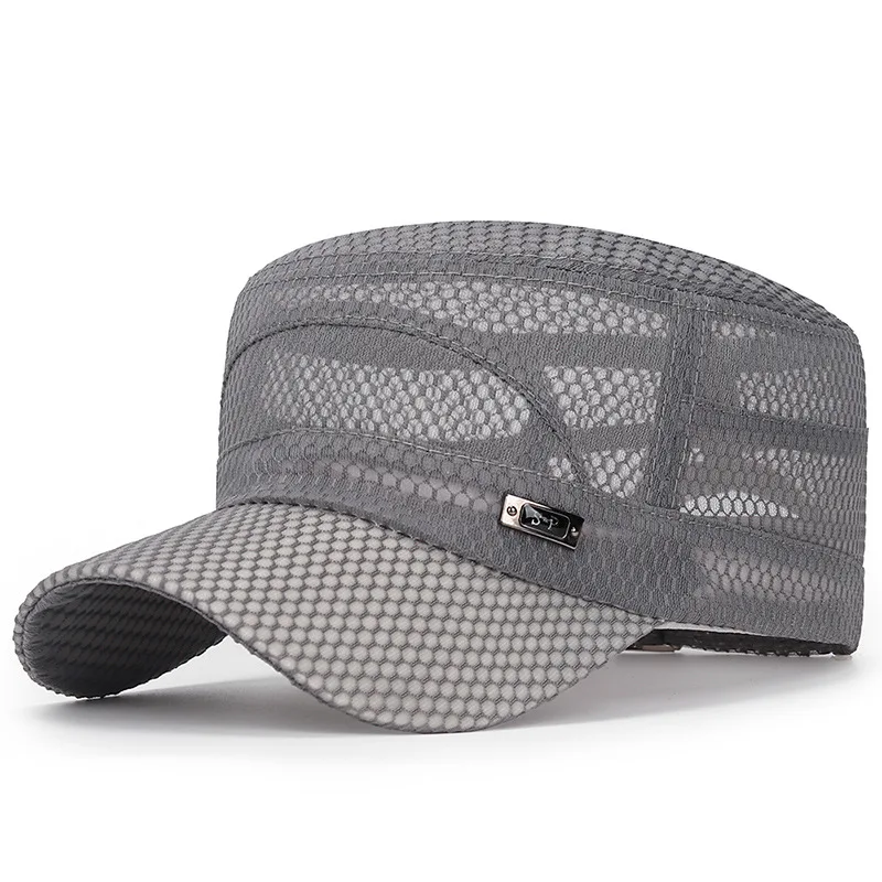 Wholesale Summer New Full Net Flat Top Sun Hat Cap Outdoor