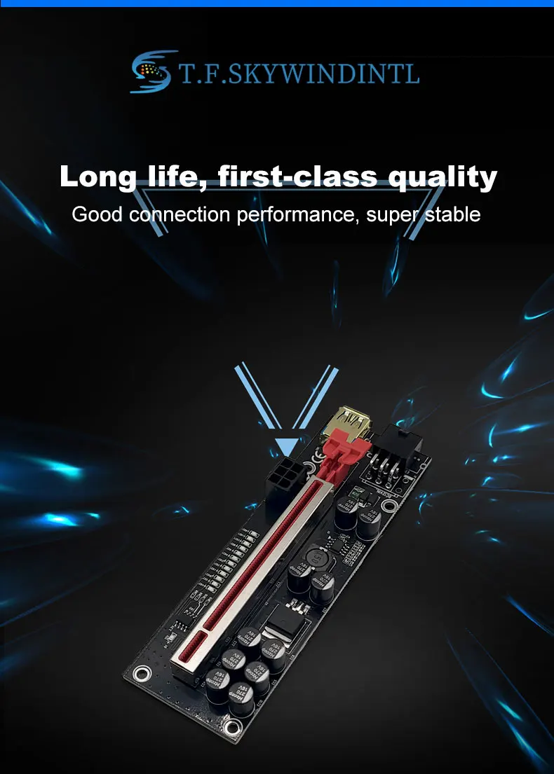 Black Pcie 011 Risers Card PCIe 1X to 16X Gpu Riser Card 011pro Plus ...