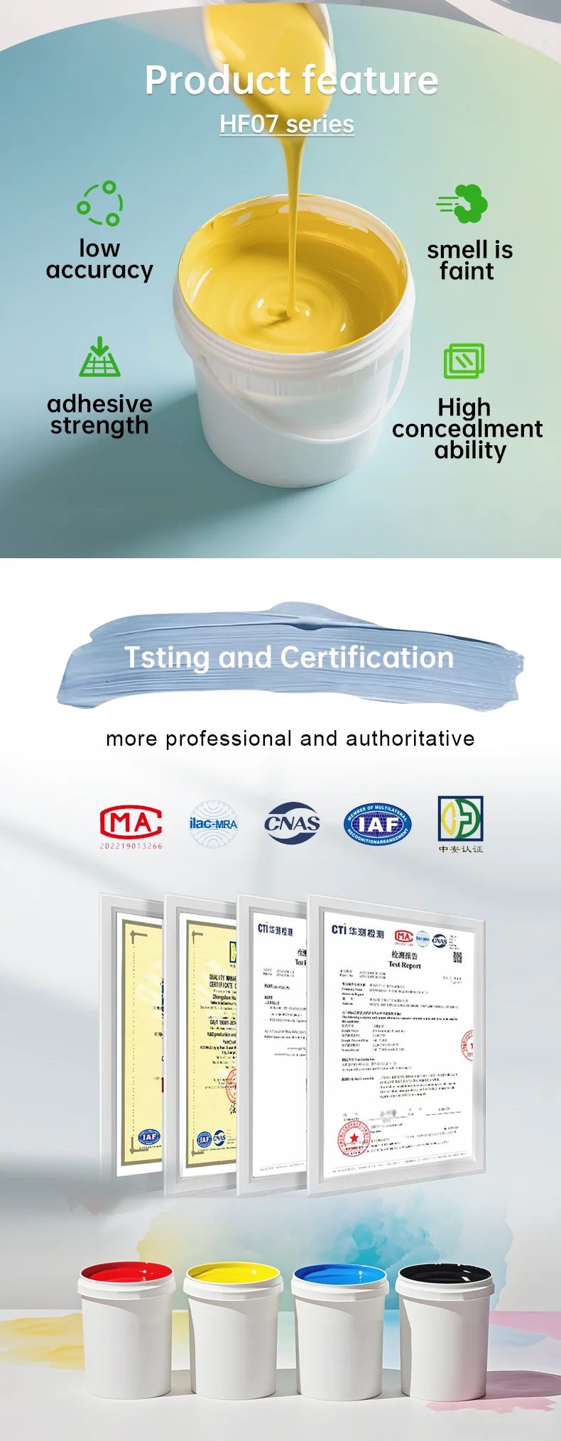 Strong Color Coverage Water-Based for Ink for Flexo Printing on Paper & Plastic Containers manufacture