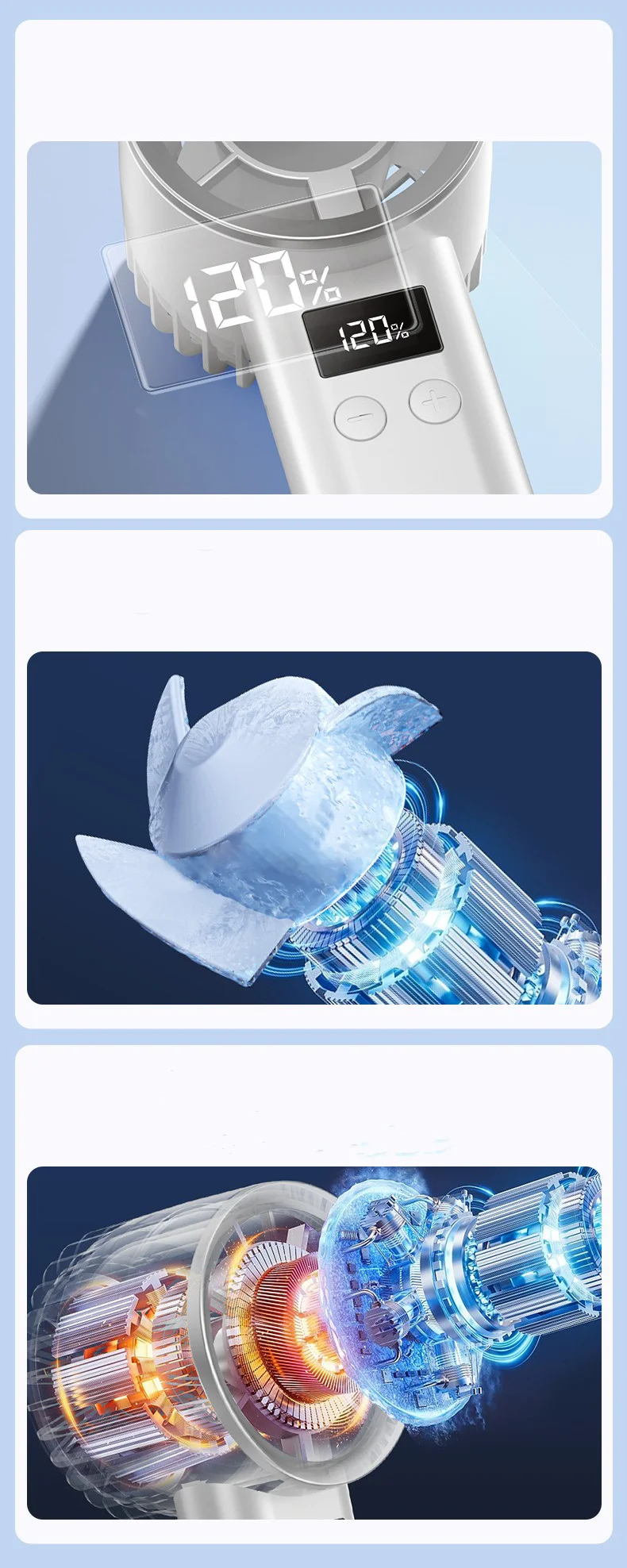 Mini Handheld Cooling Fan, USB, Portable - detail 6