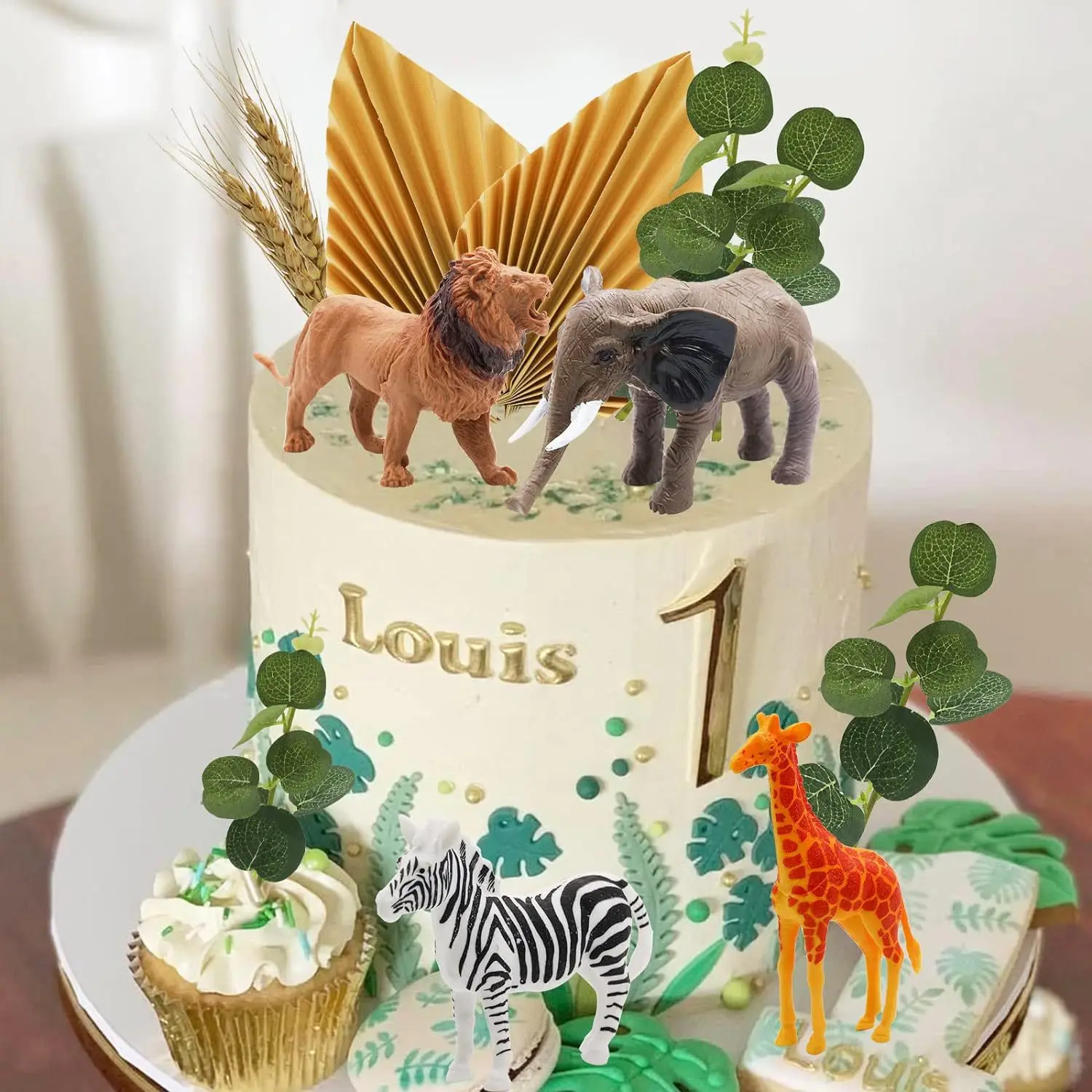 Décorations De Gâteau Abeille Et Jungle – Lot De 16 – Pour Anniversaire, Cupcakes, Fête D’été