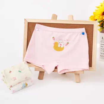 3pcs Girls Boxer Briefs Pure Cotton Kids Toddlers Little Girls Underwear Short Pants Panties for Children Aged 2-14 Years Pack 3