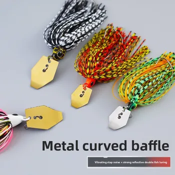 Factory Wholesale Stainless Steel Sequin Jig Water Baffle Bearded Lure Artificial Bait Hooks 7g 9g 11g 18g 21g Fish – Metal Jig – view 5