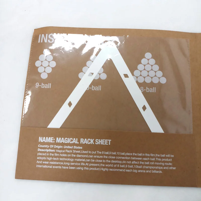 Billiards Magical Ball Rack Sheets For 2 1/4" 8ball/9ball/10ball White/black 2colors Mix Pool