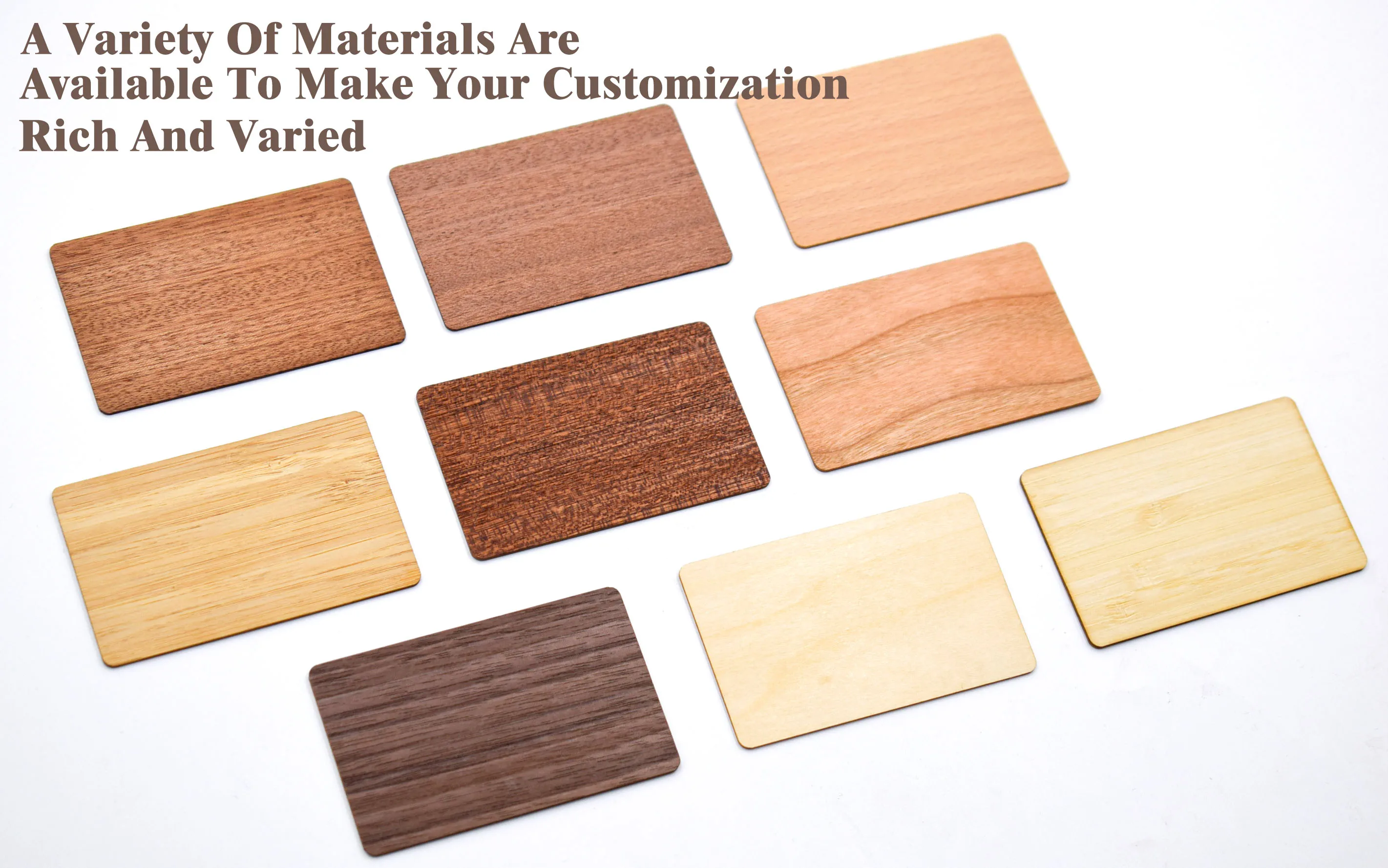 Factory customization can be engraved/printed Wooden Nfc Business Card
