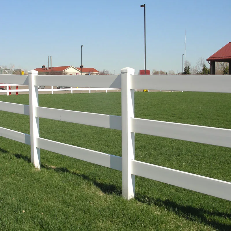 8ft White Vinyl Horse Fence Panels 3-rail Rot Proof And Waterproof Pvc ...