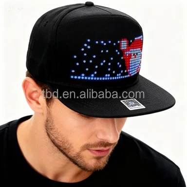 Casquette De Baseball Avec Lampe LED Intégrée - Allumage Par Geste - Taille Réglable (56-58 Cm) - Bord 7,5 Cm - Batterie Longue Durée (6h) - Pour Pêche, Camping, Bricolage