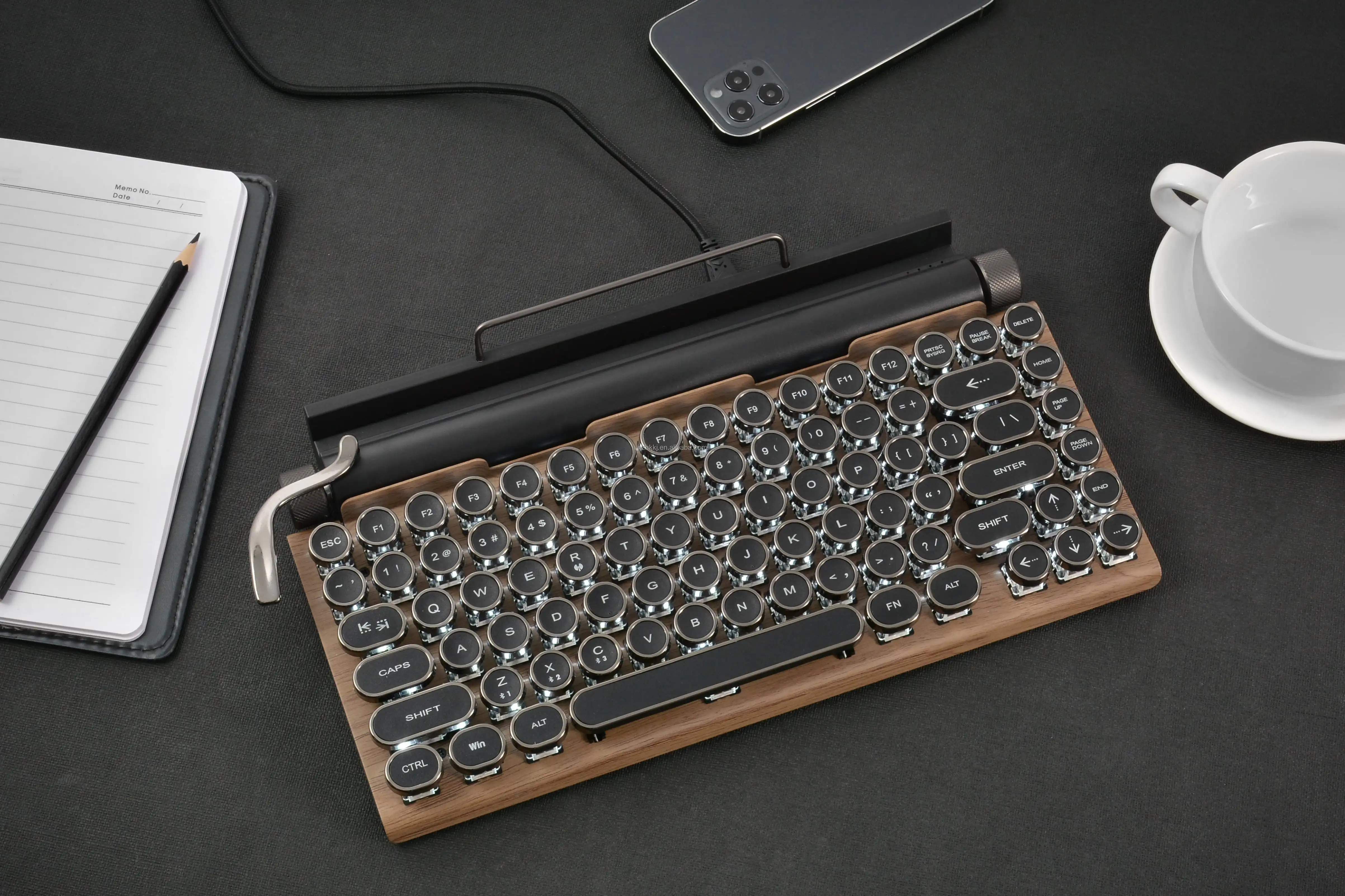 Retro Typewriter Mechanical RGB Wireless Keyboard