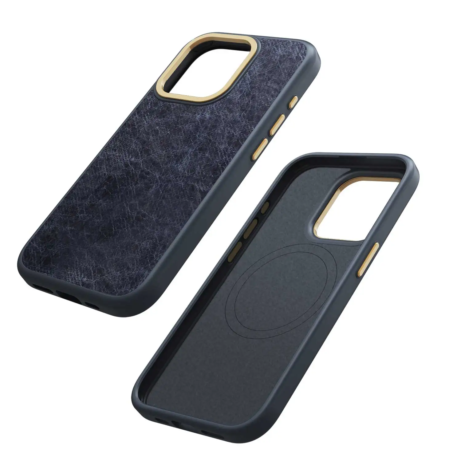 2024 Custom Design Leather Phone Case With Aluminum Alloy Camera Ring Metal Button for iPhone 14 15 Pro Case for iPhone 15 Case