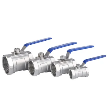 SS304 Plumbing Valve Stainless Steel 1pc Ball Valve one pipece NPT thread ANSI 1000WOG reduce bore SUS304