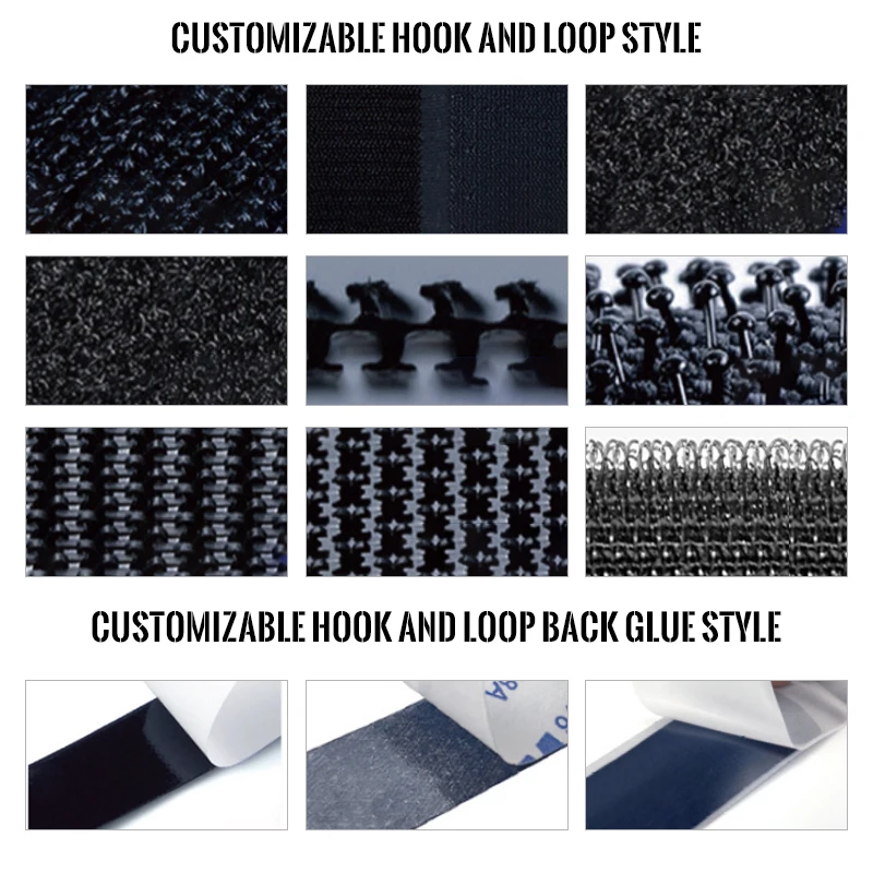 Factory Customizable Size Color Double Sided Reusable Cable Ties Straps Cord Wraps Hook and Loop Storage Straps With Eyelet