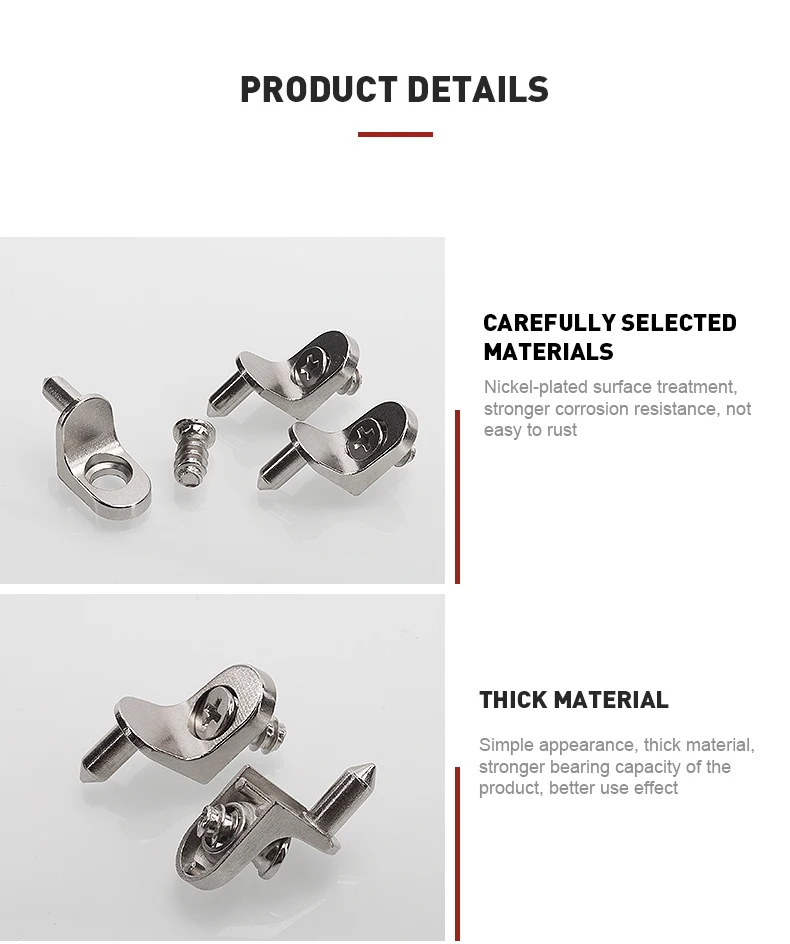 L Shaped Metal Shelf Clips Zinc Plated Kitchen 5mm