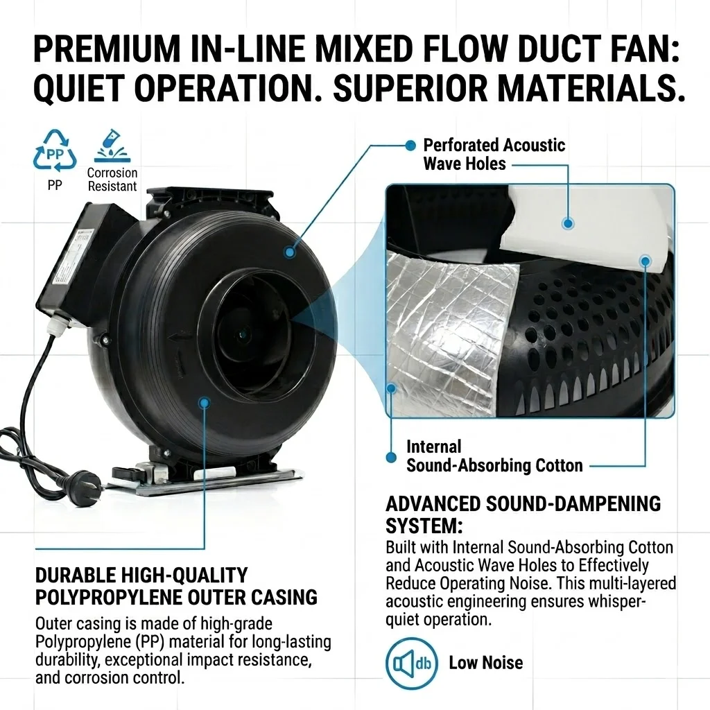Line Extractor, 8inch, Plastic, 523CFM, Centrifugal - detail 30