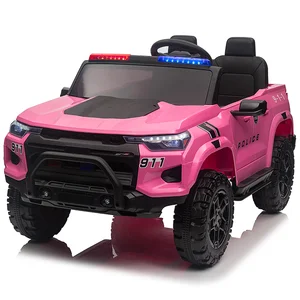 Children Pickup Double Open Door Ride-On Cars Music Light Off Road Electric Battery Powered Toy With Carry Handle