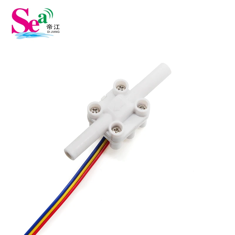 POM Material ZJTM-04A Liquids Flow Sensor Water Flowmeter Monitoring 0.1-1.5/4LPM NPN Pulse OEM ODM for Beauty Laser Machines