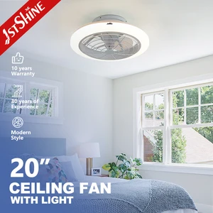 1stshine Ceiling Fan Light Bedroom Low Profile 20 Inches Energy Saving Ceiling Fan with Light